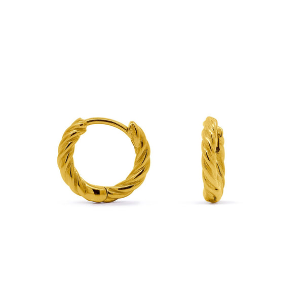 Twist Small Snap Hoop Earring