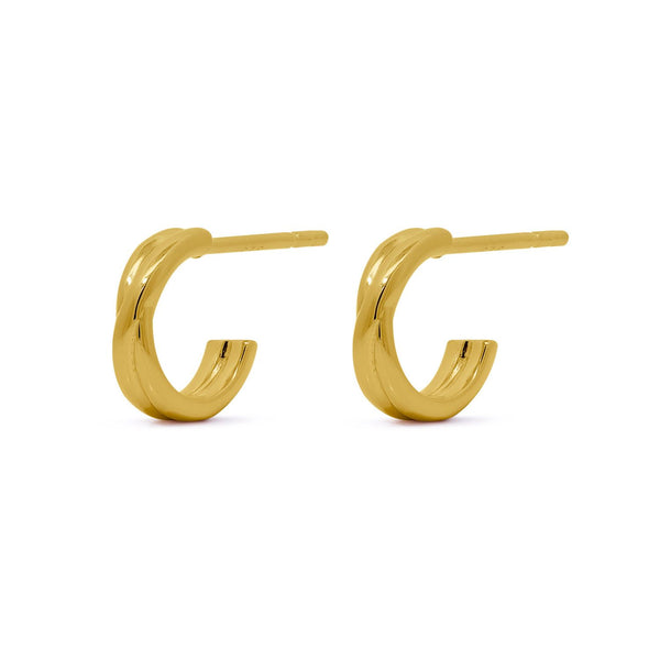 Criss Cross Small Hoop Earring