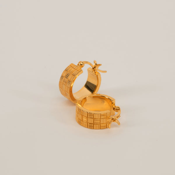 Woven Hoop Earrings Small