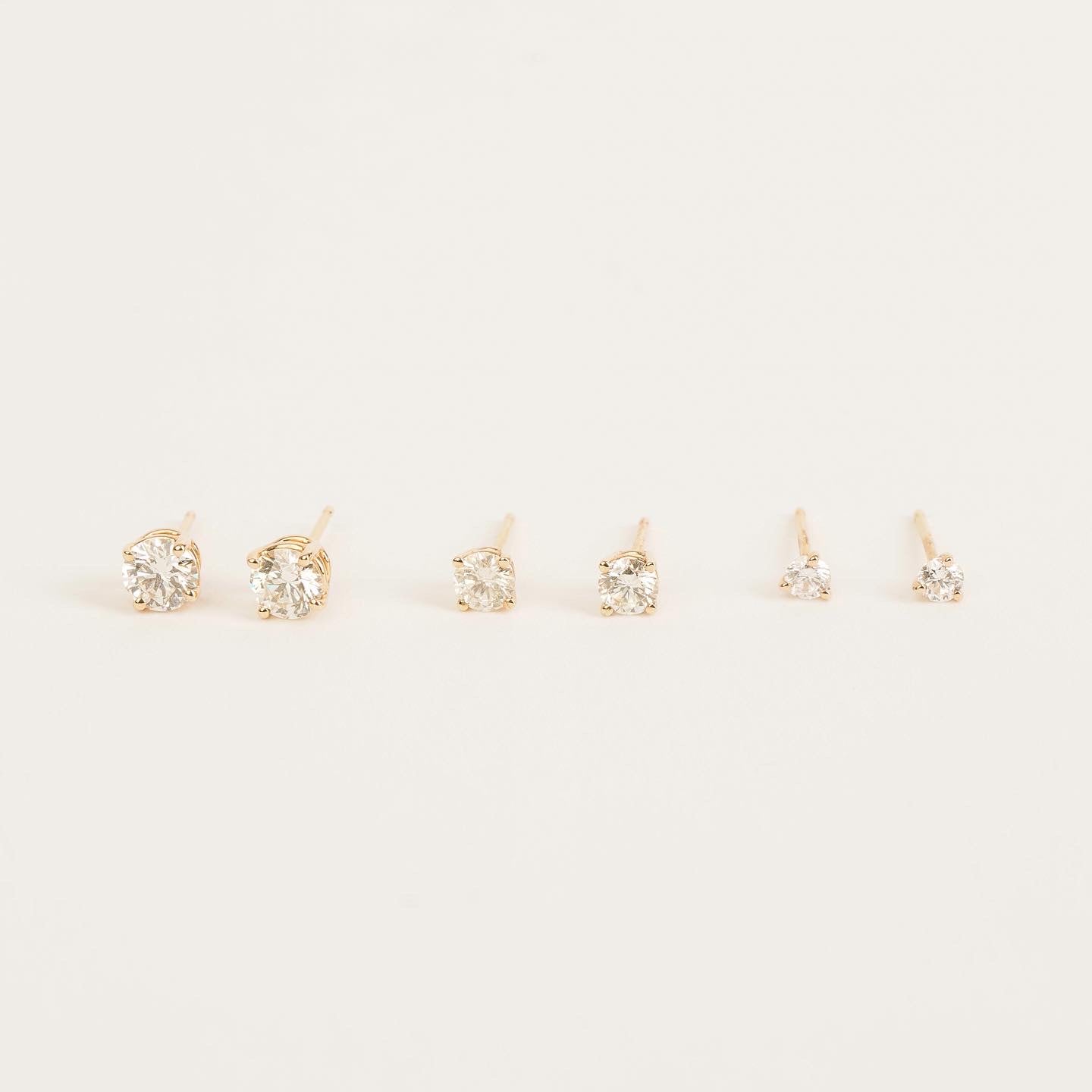 Petite Martini Diamond Stud Earrings