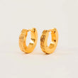 Load image into Gallery viewer, Woven Gold Mini Huggie