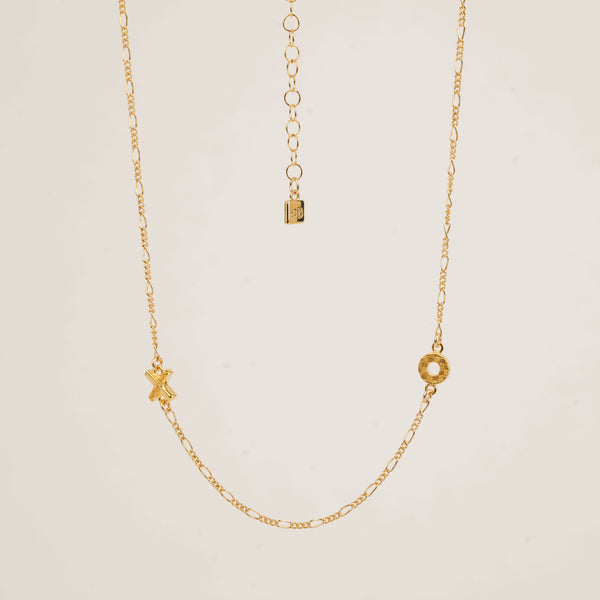 XO Woven Double Charm Necklace