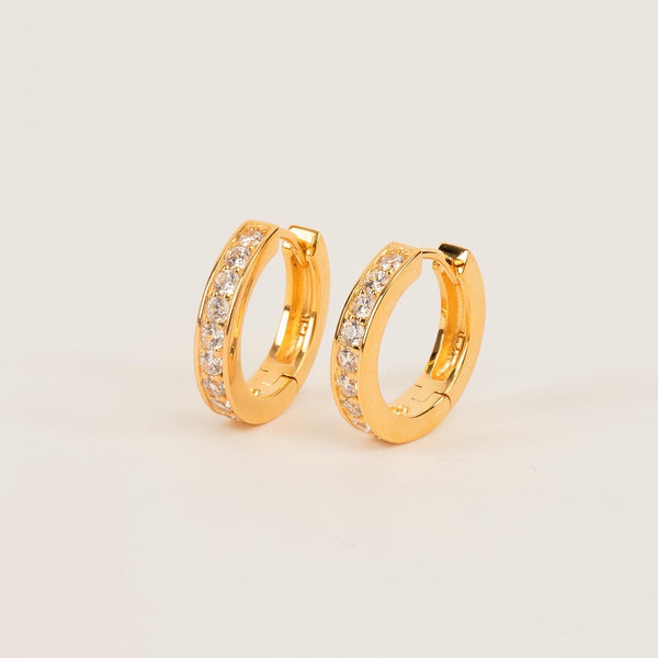Golden Huggie Crystal Hoop