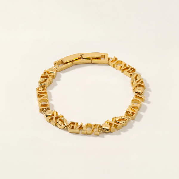 Gwen Beloti Gold Love Overload Link Bracelet 2