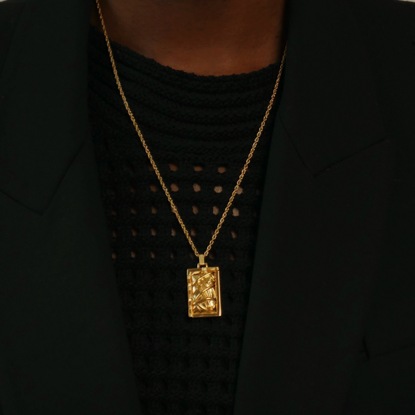 Gwen Beloti Gold Vira Twist Long Pendant Necklace 1