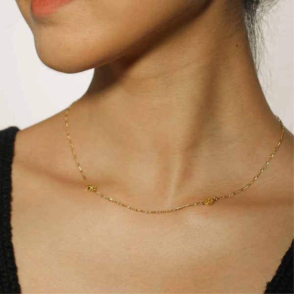 XO Woven Double Charm Necklace
