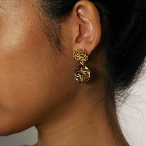 Xo Drop Disk Earrings