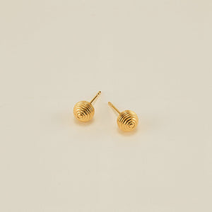 Lina Striped Ball stud earring