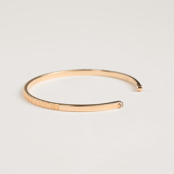 Essence Bezel Round and Prism Cuff Bangle