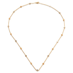 Essence Bezel and Prism Charm Diamond Necklace