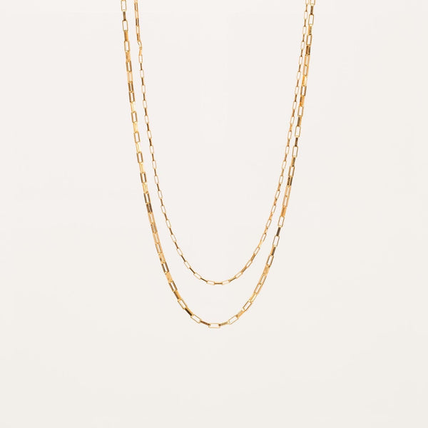 Everyday Linked Necklace Double Stack Set