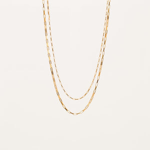 Everyday Linked Necklace Double Stack Set