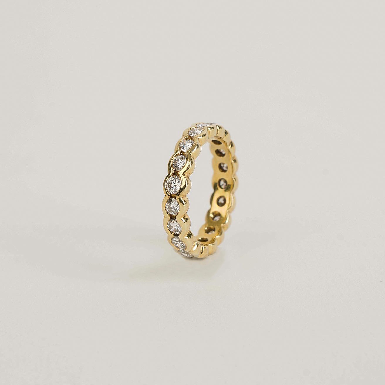 Gold Eternity Diamond Band Ring Medium