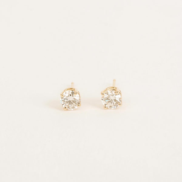 Classic Diamond Stud Earrings