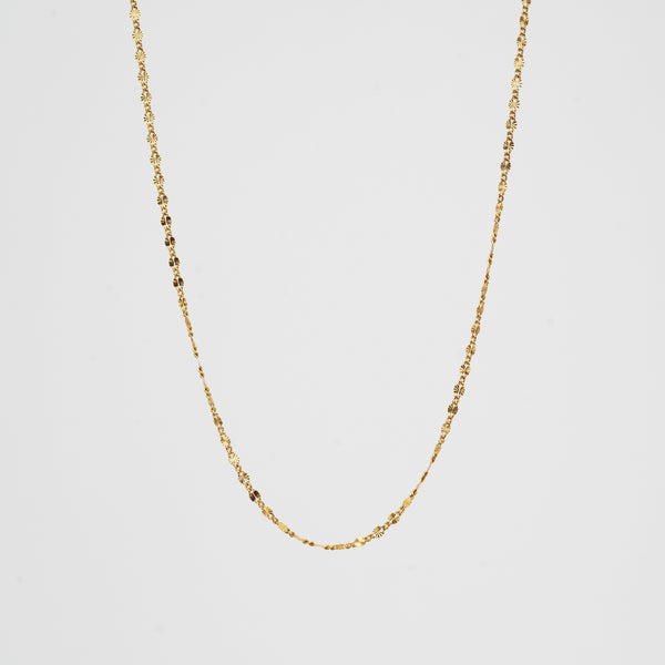 Diamond Cut Disk Chain Necklace