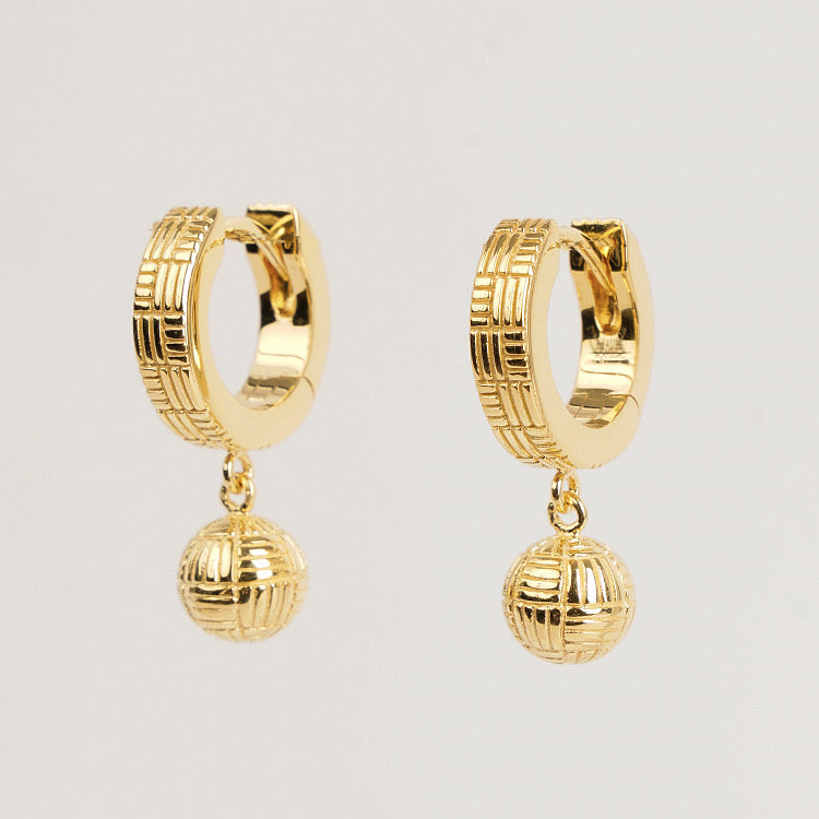 Paradiso Yellow Woven Drop Earrings | Lizzie Fortunato