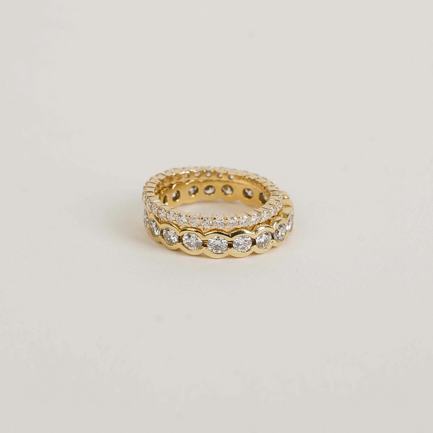 Gold Eternity Diamond Band Ring Slim