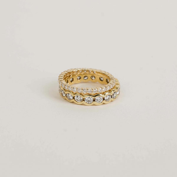 Gold Eternity Diamond Band Ring Slim