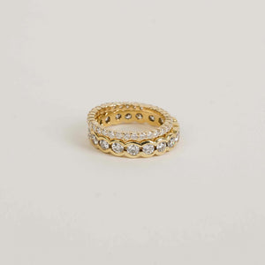 Gold Eternity Diamond Band Ring Medium