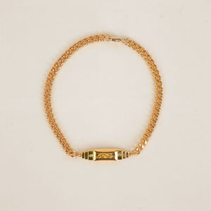 Gold Bar Block  Bracelet