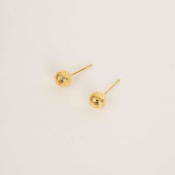 Woven Ball Stud Earrings