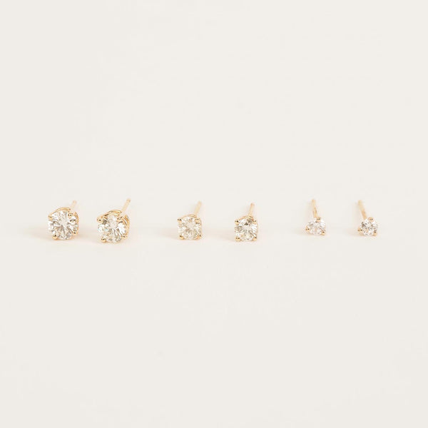 Petite Martini Diamond Stud Earrings