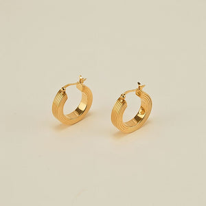 Boxy Round Hoop Earring