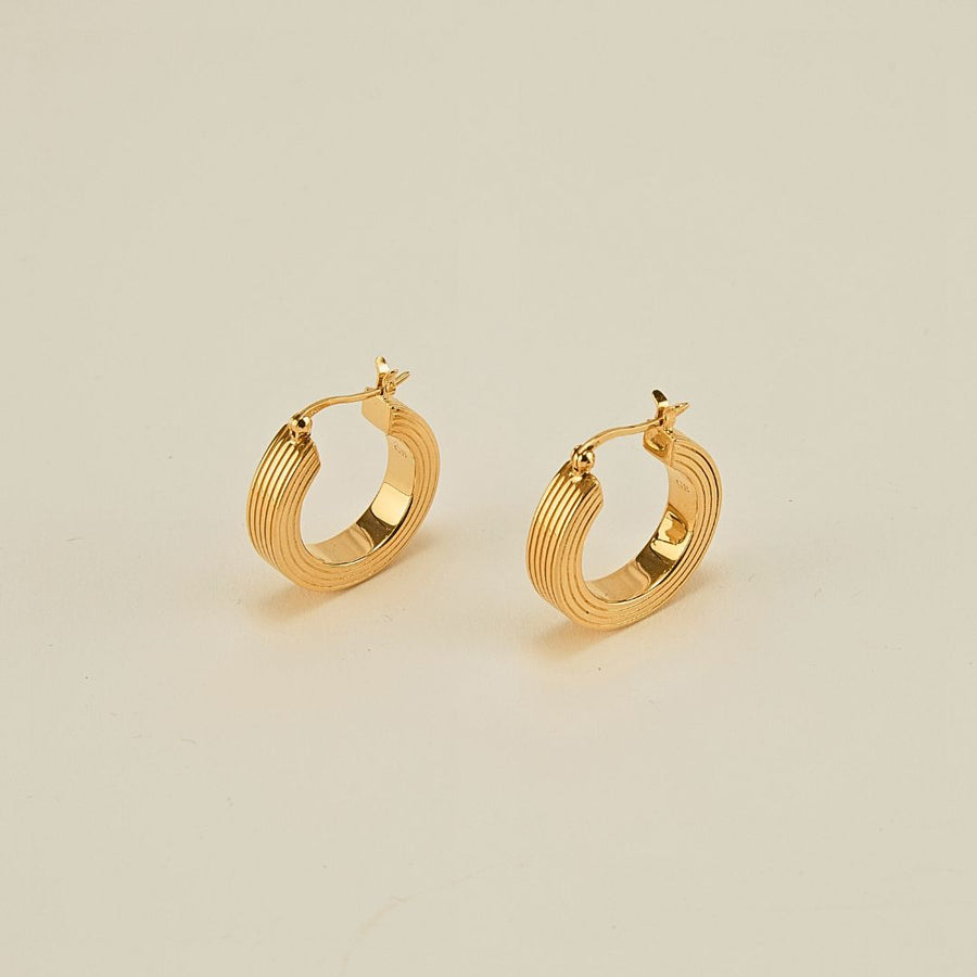 Boxy Round Hoop Earring