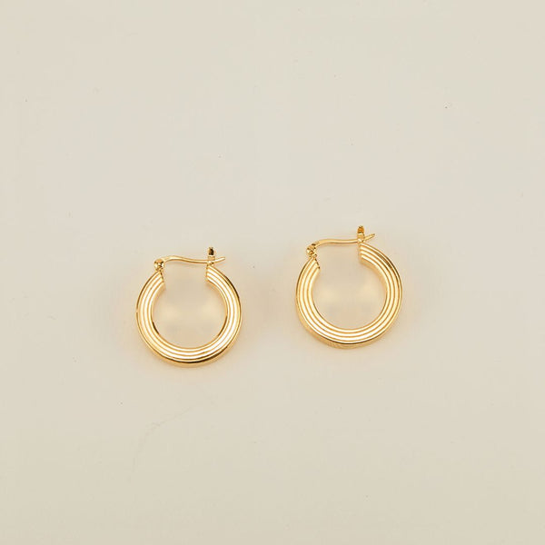 Boxy Round Hoop Earring