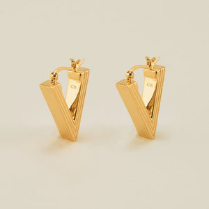 Boxy Triangle Hoop Earring