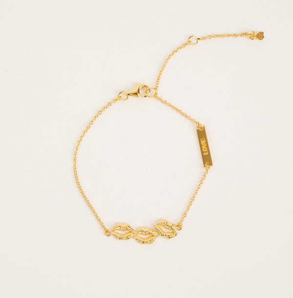 Lip Love Charm Bracelet