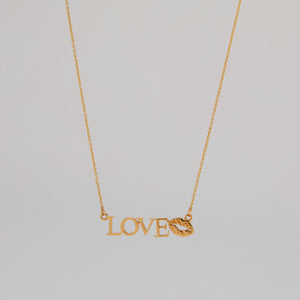 Lip Love Gold Necklace