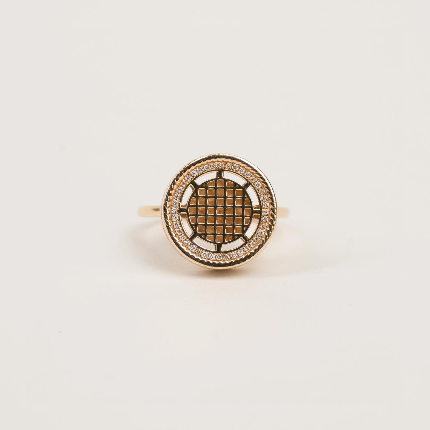 Woven Open Pave Diamond Ring