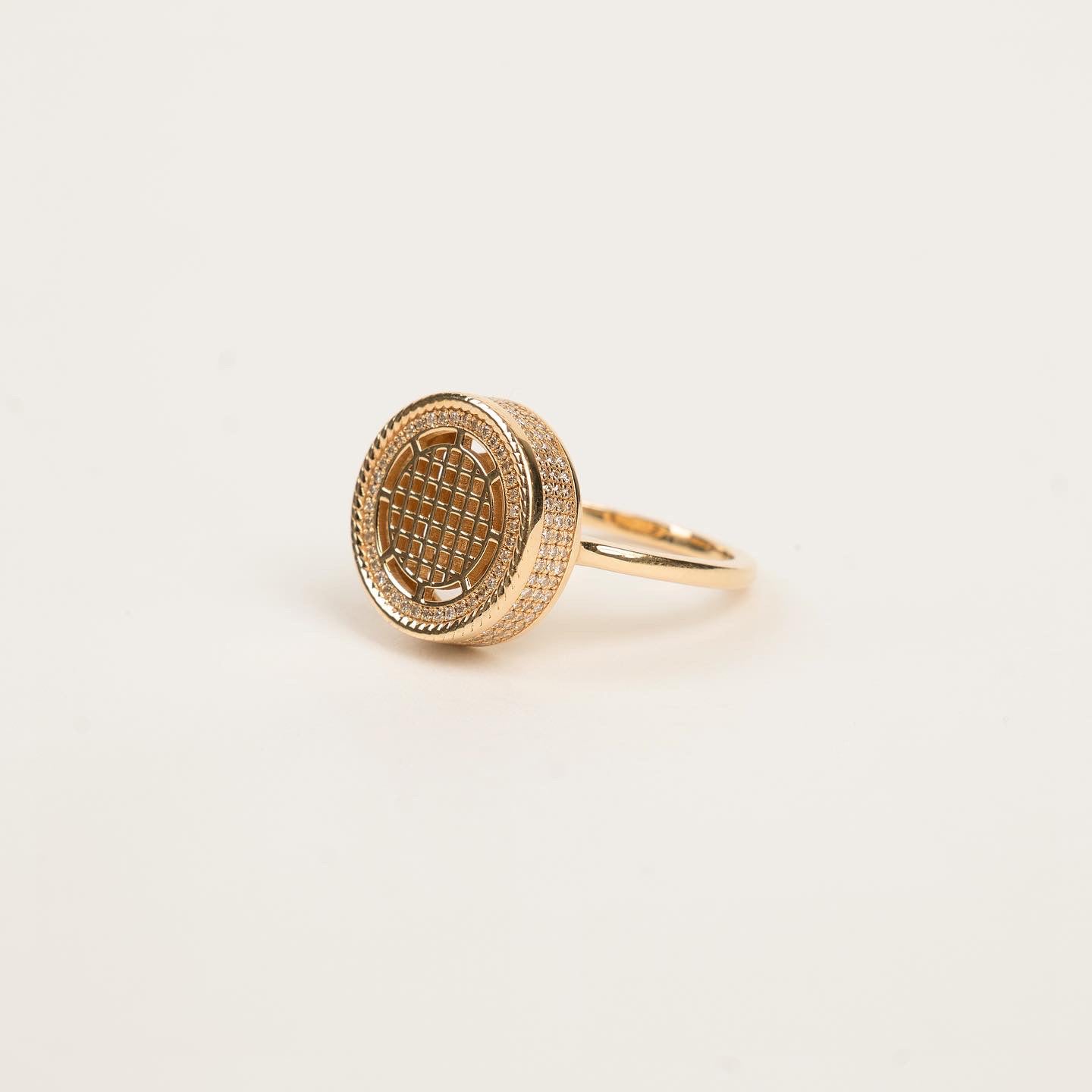 Woven Open Pave Diamond Ring