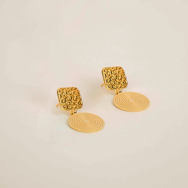 Xo Drop Disk Earrings