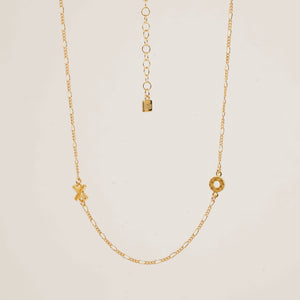 XO Woven Double Charm Necklace