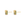 Gwen Beloti Gold Emerald CZ Chunky Stud Earrings 3