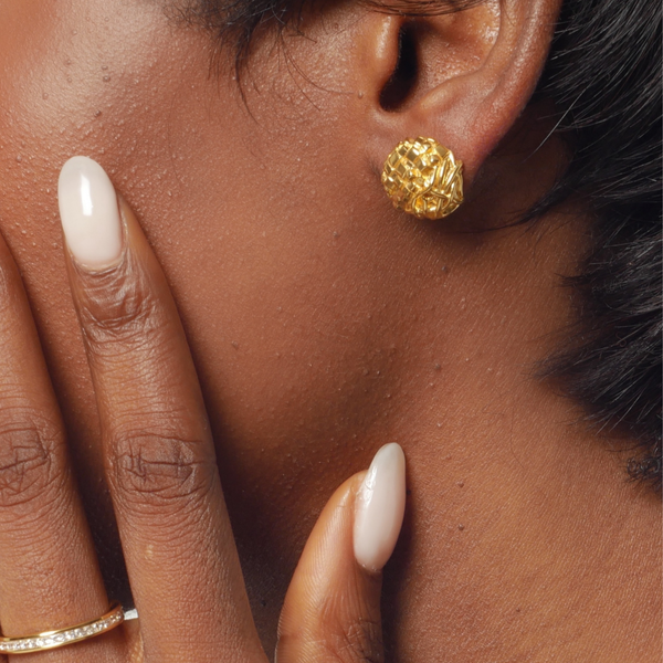Gwen Beloti Gold Vira Duo XL Stud Earrings 2