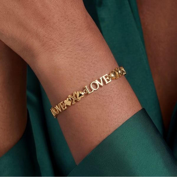 Gwen Beloti Gold XO Love Link Thick Bracelet 3