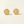 Gwen Beloti Large Open Patchwork Button Gold Stud Earrings 2