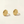 Gwen Beloti Large Open Patchwork Button Gold Stud Earrings 3