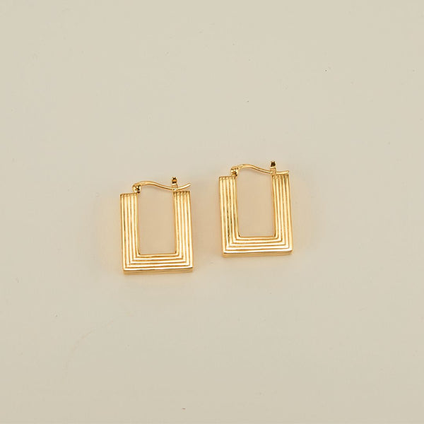 Boxy Rectangle Hoop Earring