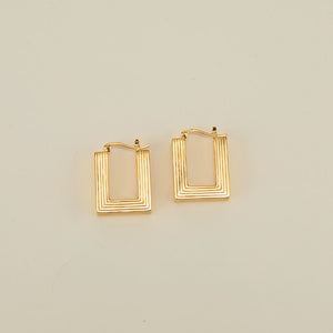 Boxy Rectangle Hoop Earring