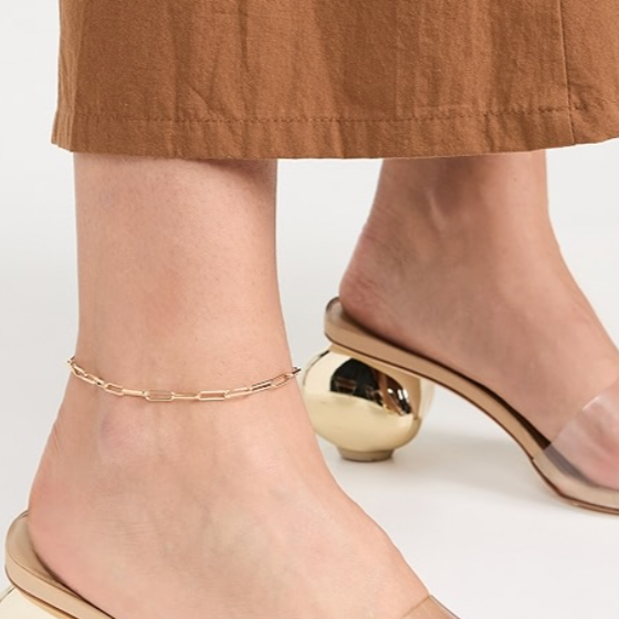 Layla Link Gold Ankle Bracelet