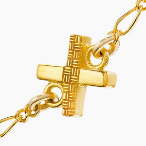 Woven X Gold Link Necklace