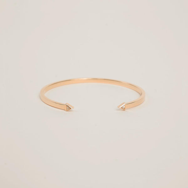 Essence Bezel Trillion and Prism Cuff Bangle