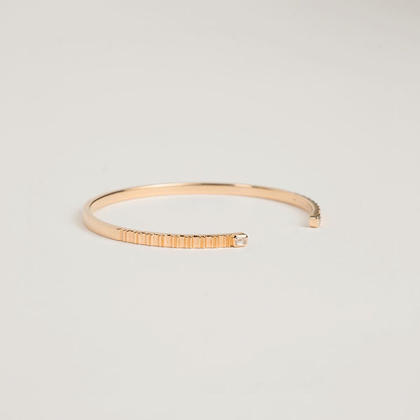 Essence Bezel Emerald Cut and Prism Cuff Bangle