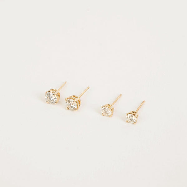 Classic Diamond Stud Earrings