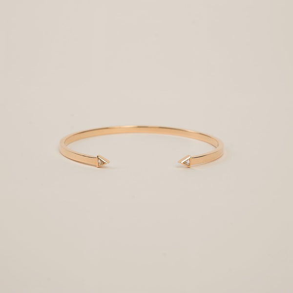Essence Bezel Trillion and Prism Cuff Bangle