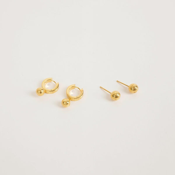 Woven Ball Stud Earrings